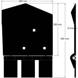 Schar rechts 8-250-255P – Schar für Kartoffelroder von Wuhlmaus | OEM Wuhlmaus 0000214300 | Hersteller KiJ